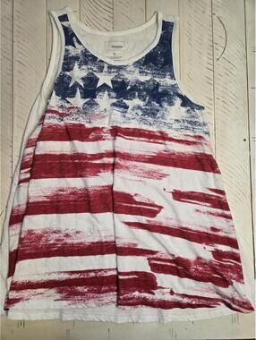 Sonoma USA Flag Print Tank Top Medium